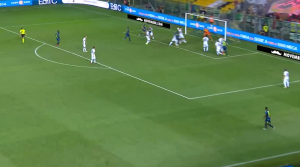 Rigore Udinese 62esimo fallo di mano di Grassi su corner di Machis